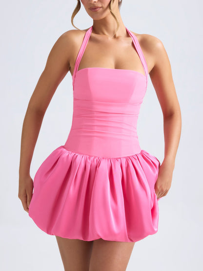 Ludmila Halterneck Bubble Hem Dress