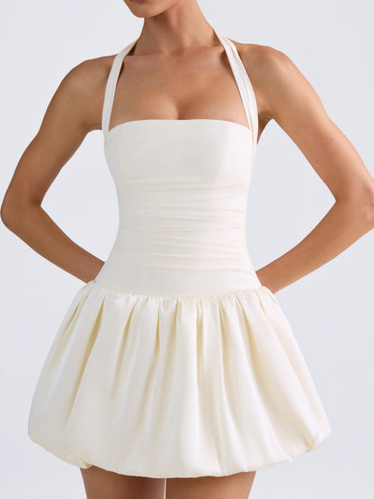 Ludmila Halterneck Bubble Hem Dress
