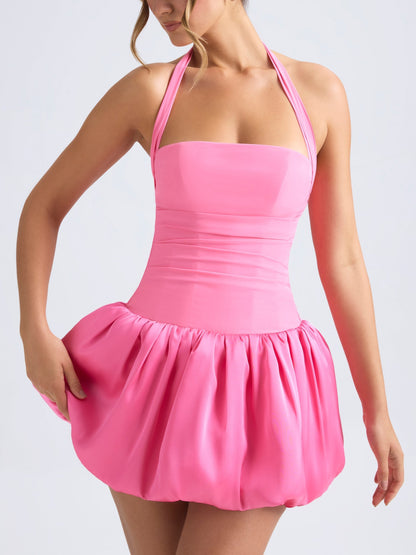 Ludmila Halterneck Bubble Hem Dress