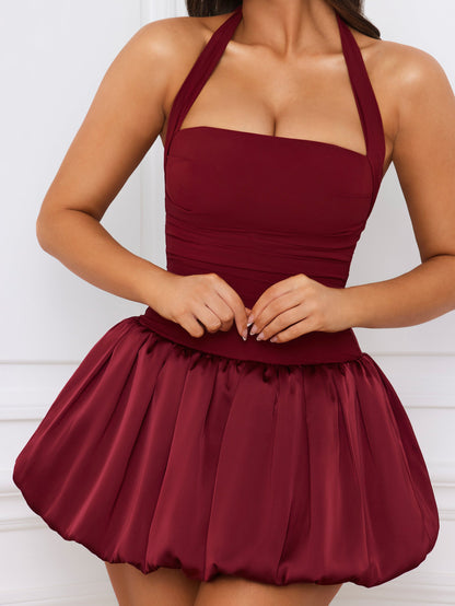 Ludmila Halterneck Bubble Hem Dress