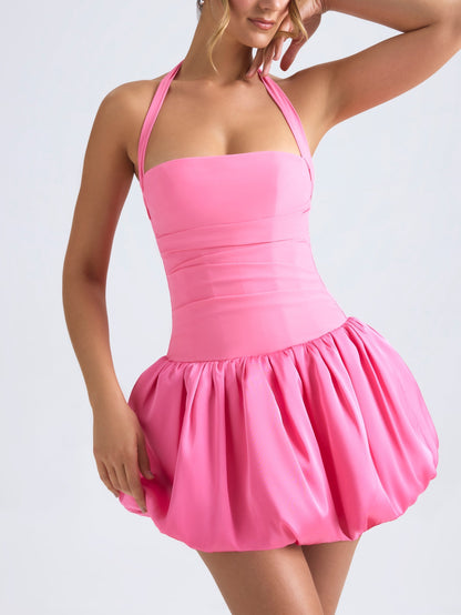 Ludmila Halterneck Bubble Hem Dress