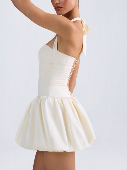 Ludmila Halterneck Bubble Hem Dress