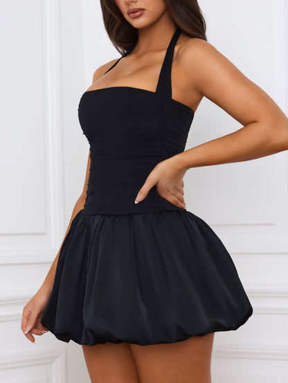 Ludmila Halterneck Bubble Hem Dress