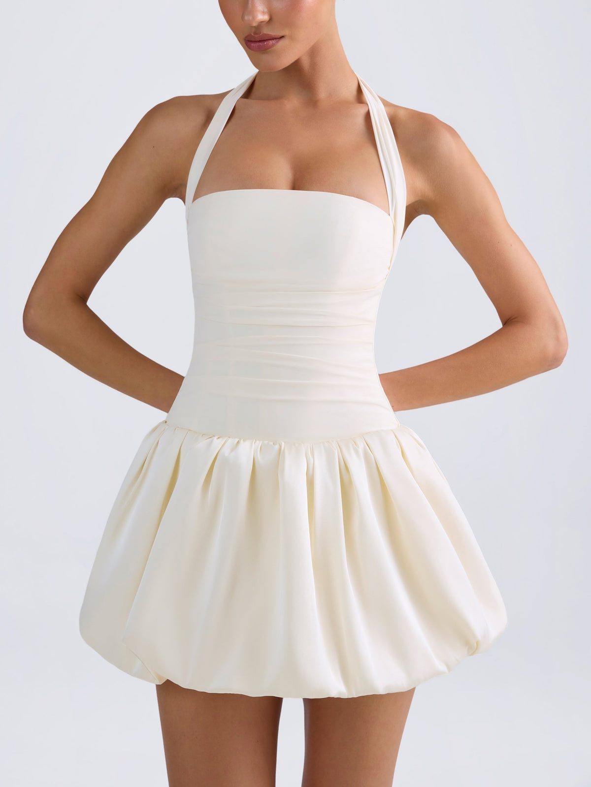 Ludmila Halterneck Bubble Hem Dress