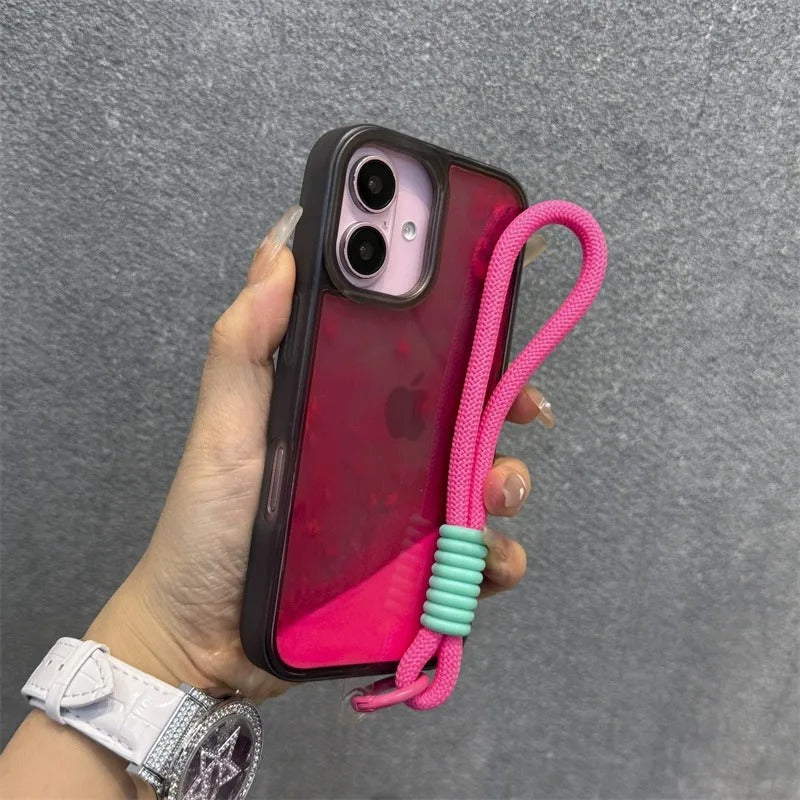 Luminous Neon Quicksand iPhone Case
