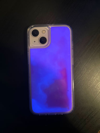 Luminous Neon Quicksand iPhone Case