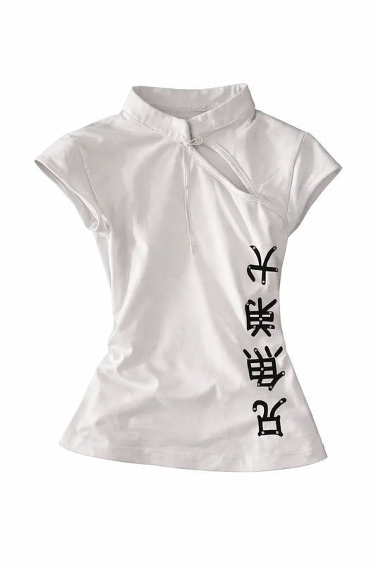 Mandarin Girl Fitted Top