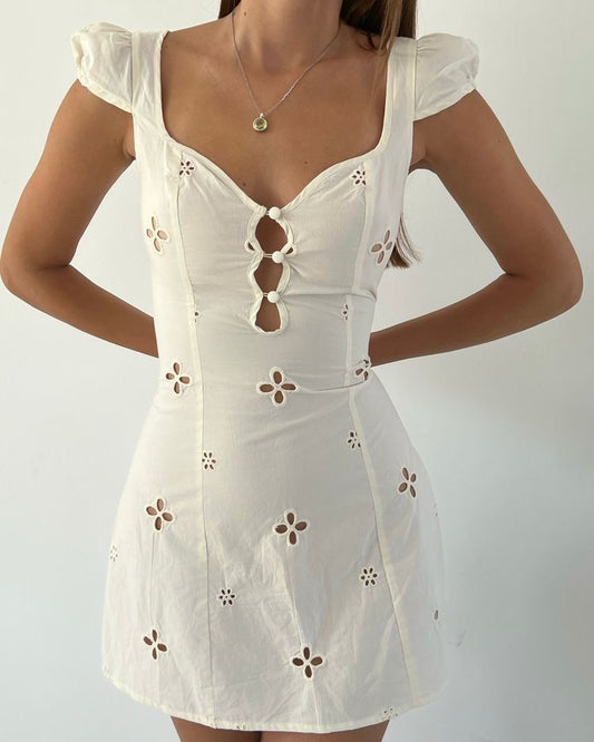 Maria Eyelet Mini Dress