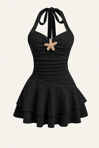 Marina Starfish Halter Mini Dress