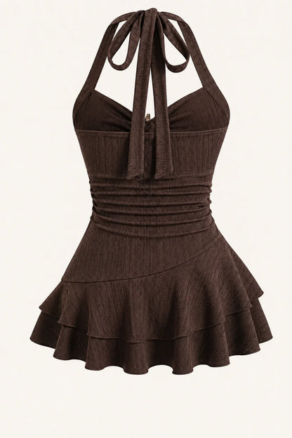 Marina Starfish Halter Mini Dress