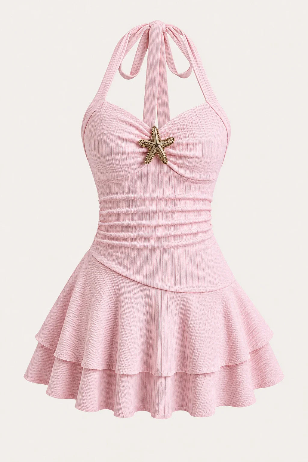 Marina Starfish Halter Mini Dress