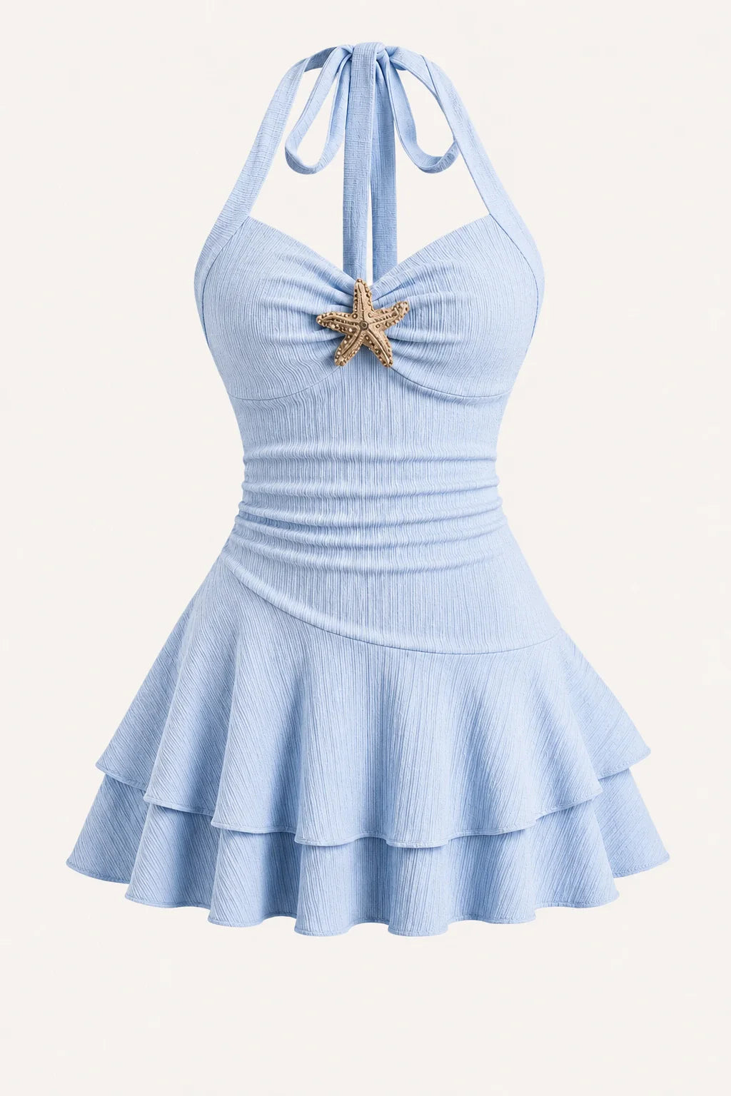 Marina Starfish Halter Mini Dress