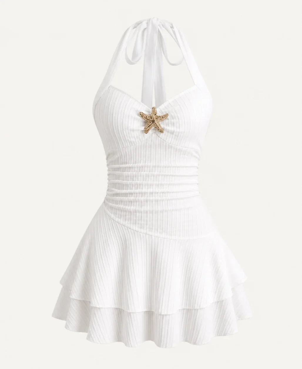 Marina Starfish Halter Mini Dress