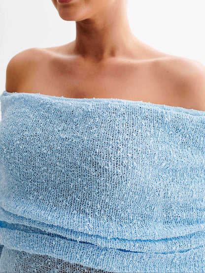 Marisol Off Shoulder Boucle Maxi Dress