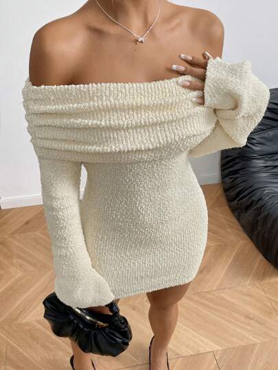 Marisol Off-Shoulder Sweater Dress