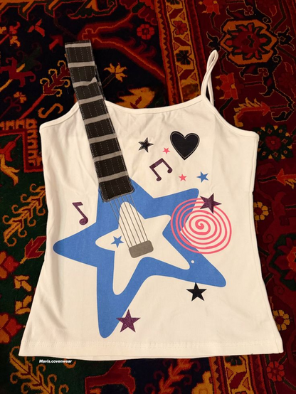 Guitar Music Graphic Camisole Top