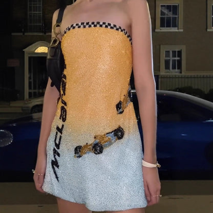 “McLaren” Race Track Mini Dress