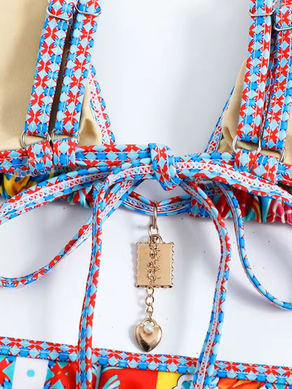 Mediterranean Mosaic Triangle Bikini