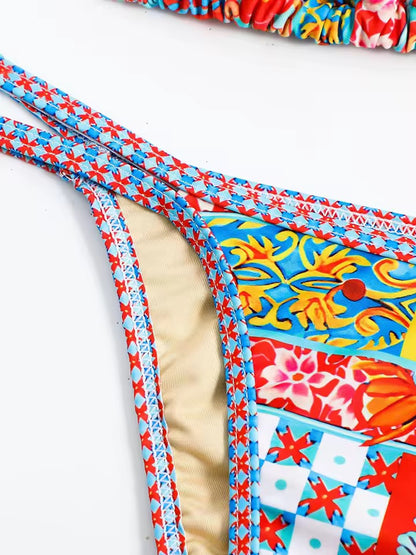 Mediterranean Mosaic Triangle Bikini
