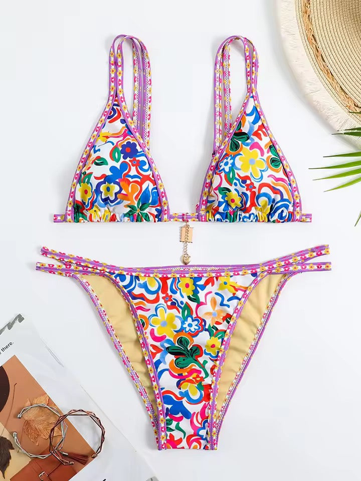 Mediterranean Mosaic Triangle Bikini