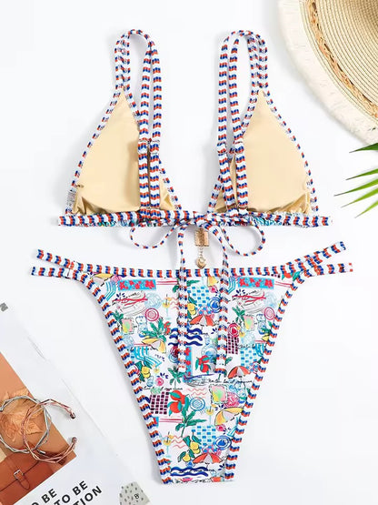 Mediterranean Mosaic Triangle Bikini