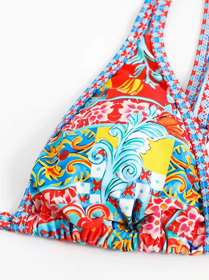 Mediterranean Mosaic Triangle Bikini
