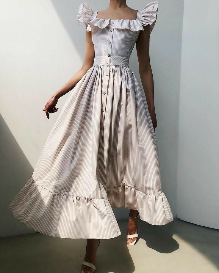 Melody Sonata Ruffle Midi Dress