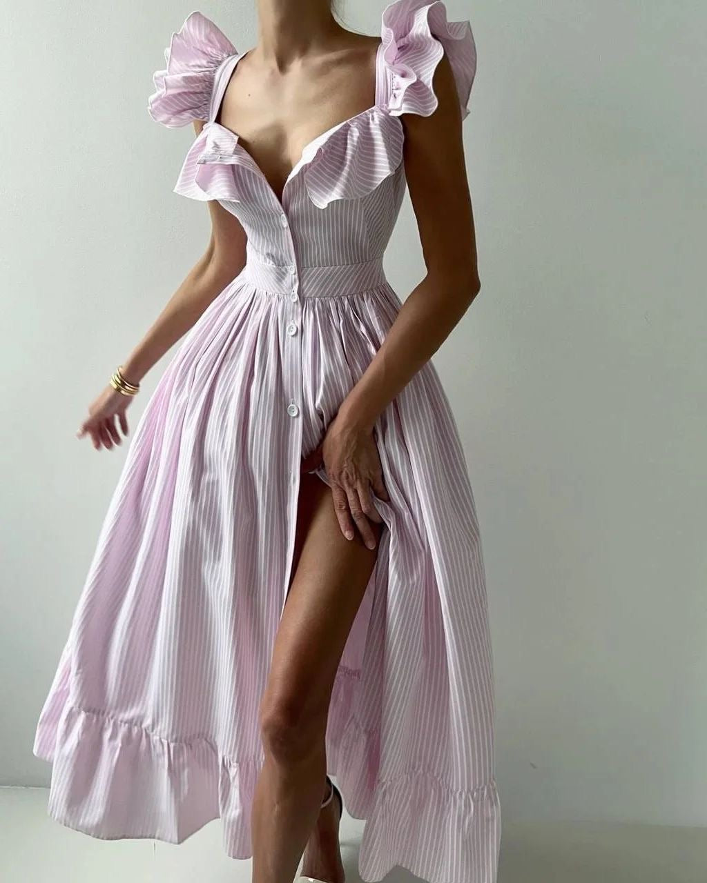 Melody Sonata Ruffle Midi Dress