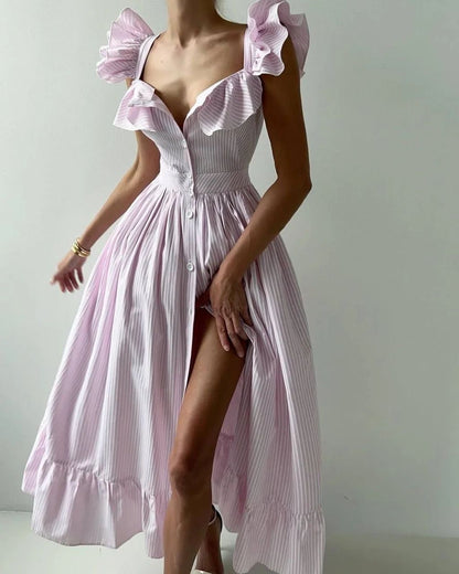 Melody Sonata Ruffle Midi Dress