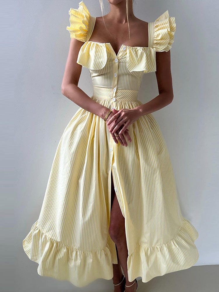 Melody Sonata Ruffle Midi Dress