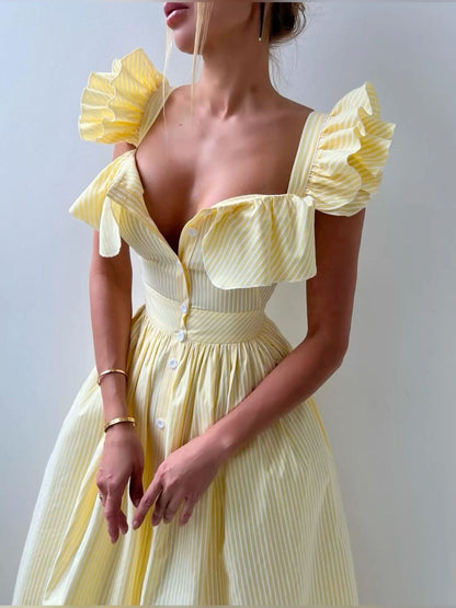 Melody Sonata Ruffle Midi Dress