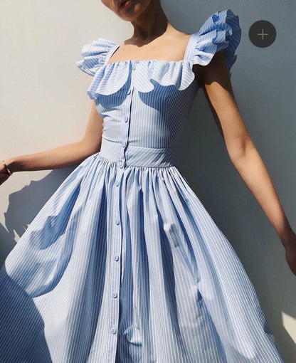 Melody Sonata Ruffle Midi Dress