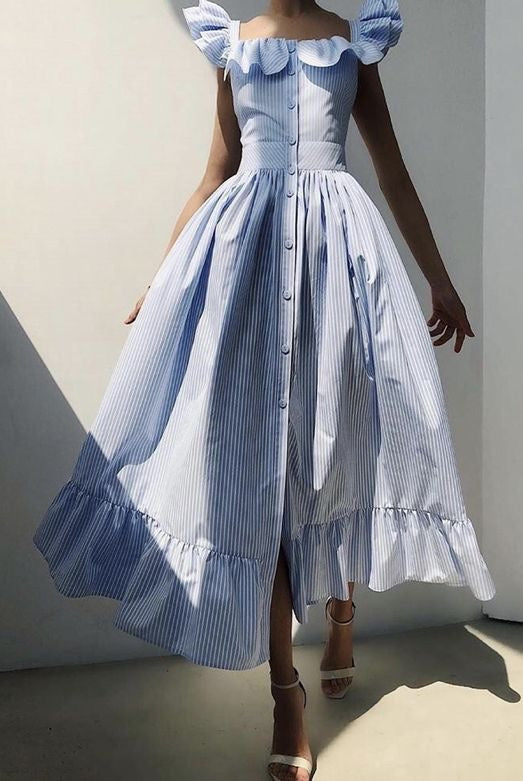 Melody Sonata Ruffle Midi Dress