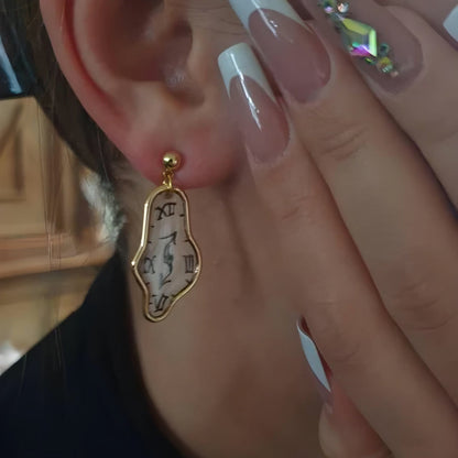 Melting Dali Clock Earrings