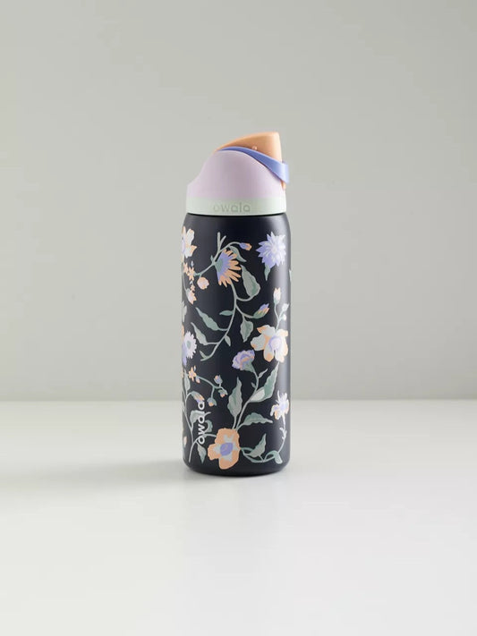 Midnight Garden Floral Freesip Water Bottle