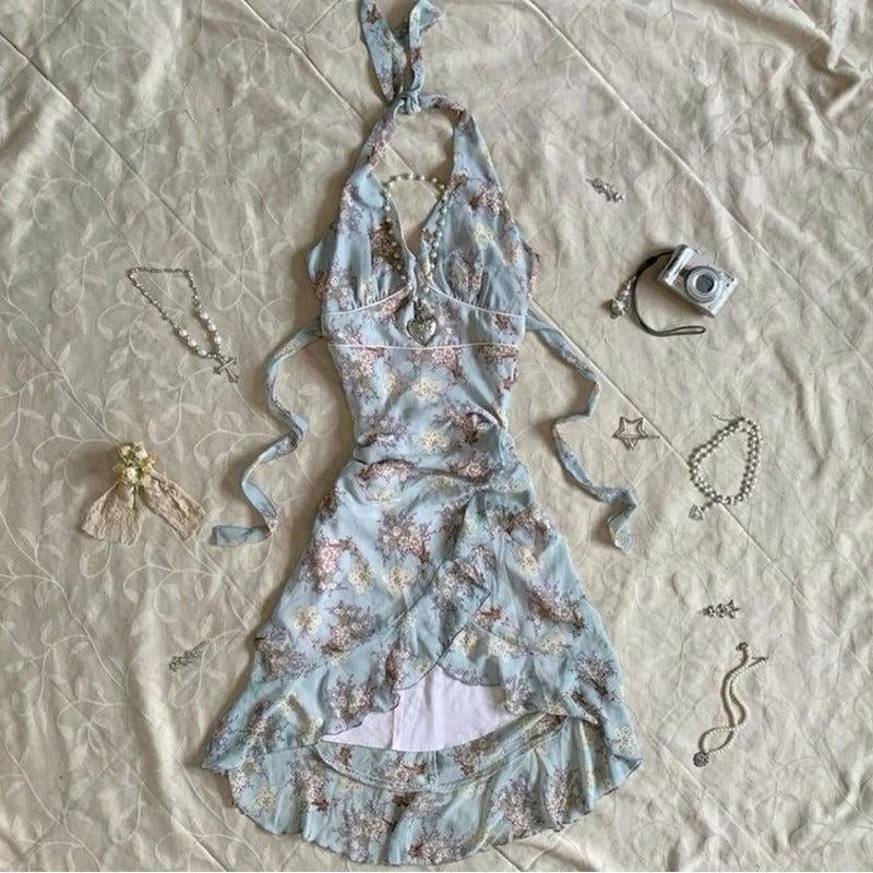 Mrs Malaprop Halter Dress
