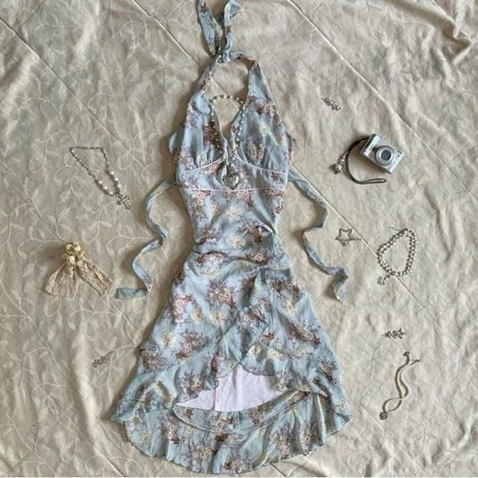 Mrs Malaprop Halter Dress