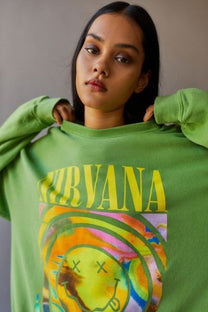 Nirvana Smiley Face Sweatshirt – Luxandluxy