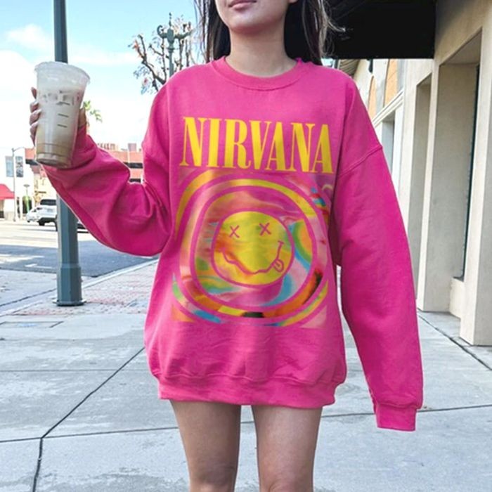 Nirvana Smiley Face Sweatshirt