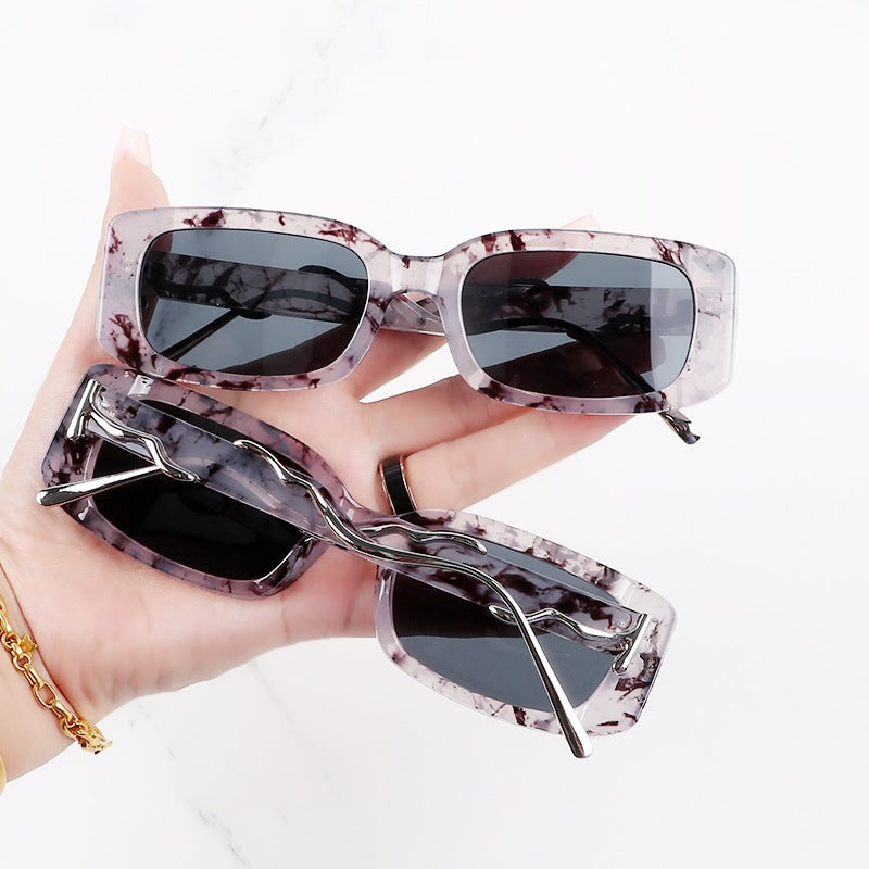 Wavy Metallic Sunglasses
