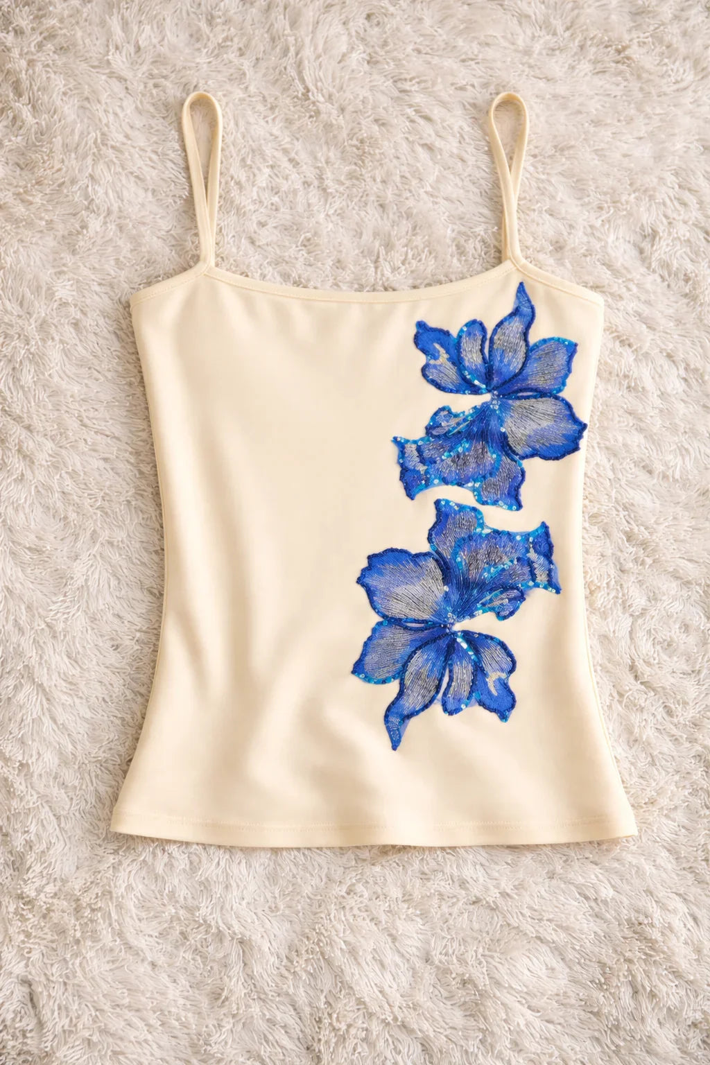 Obsidian Hibiscus Embellished Camisole