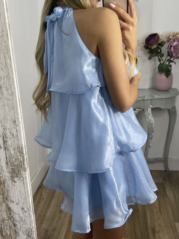 odelette Cream Organza Lace Mini Dress