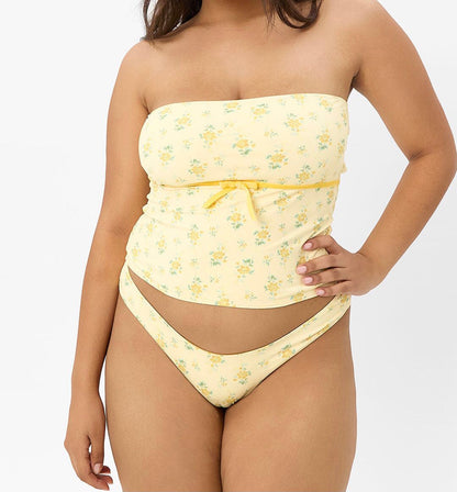 Peace Honeysuckle Strapless Tube Bikini Set