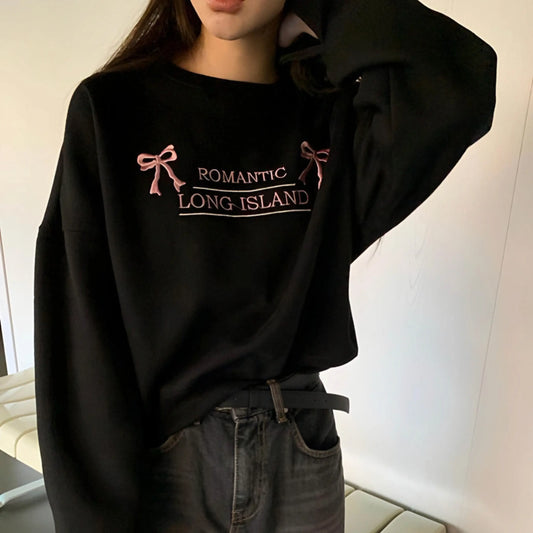 Black Romantic Long Island Sweatshirt