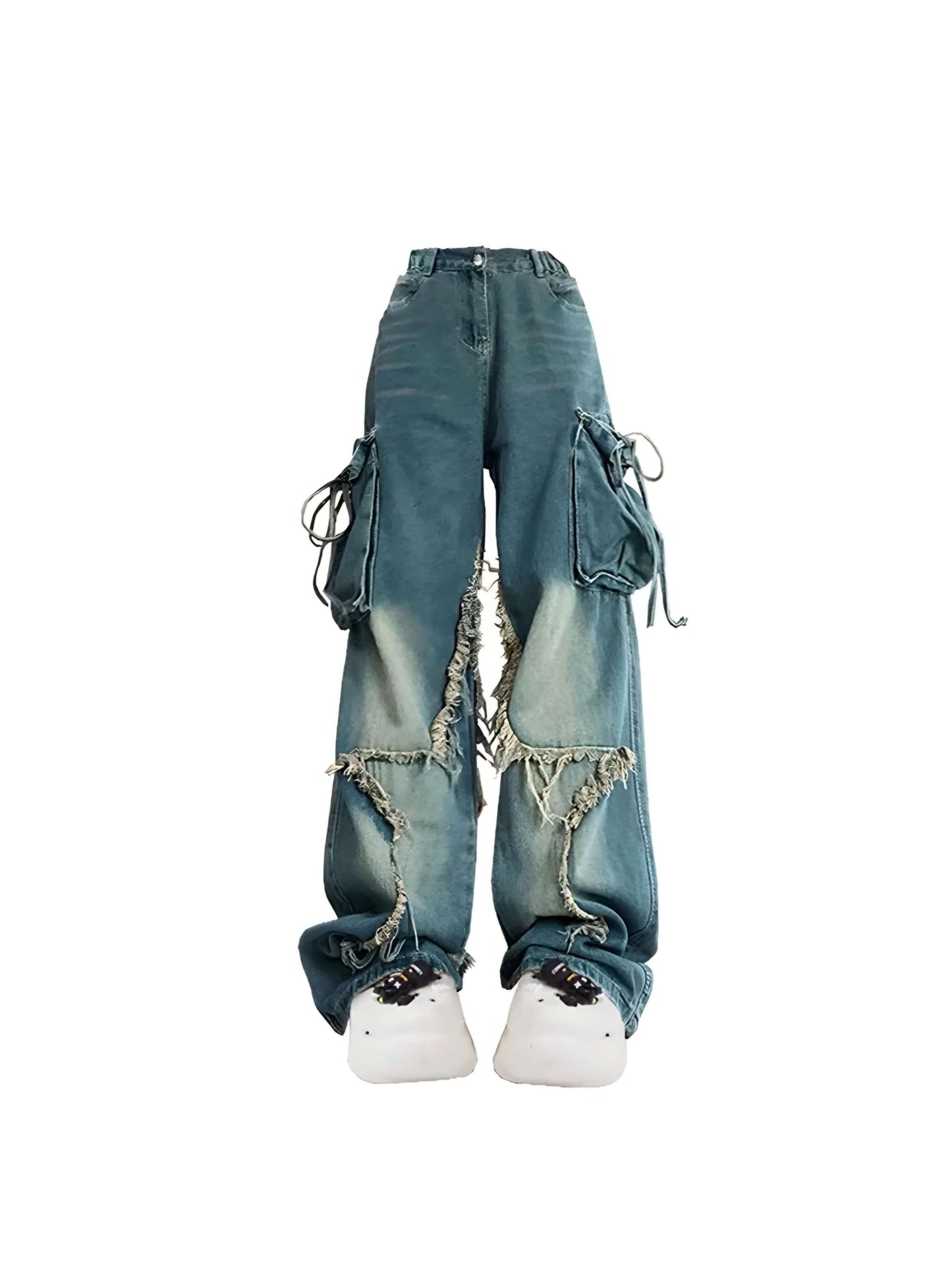 Star Raw Edge Baggy Cargo Jeans