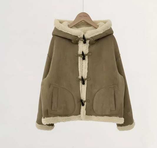 Shearling Fleece Hooded Jacket