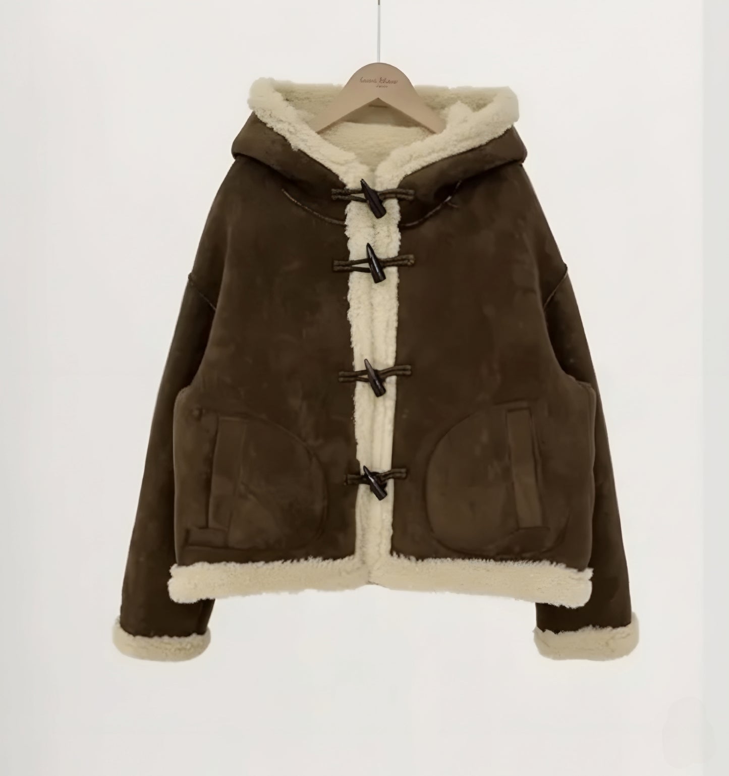 Shearling Fleece Hooded Jacket