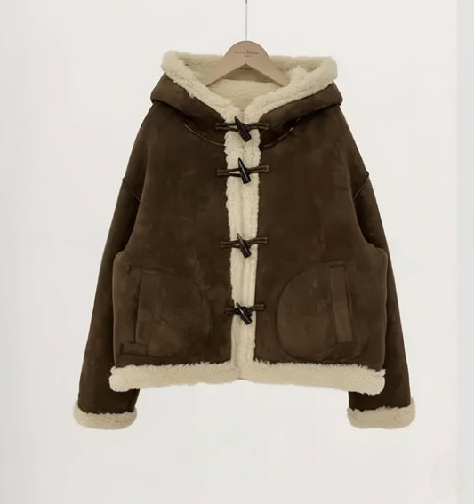 Shearling Fleece Hooded Jacket