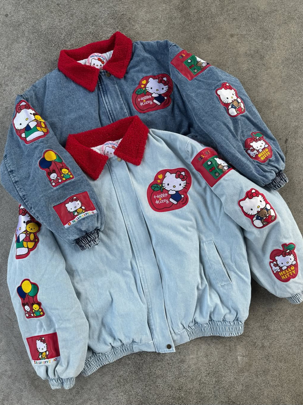 Hello Kitty "Fruit Party" Denim Bomber Jacket