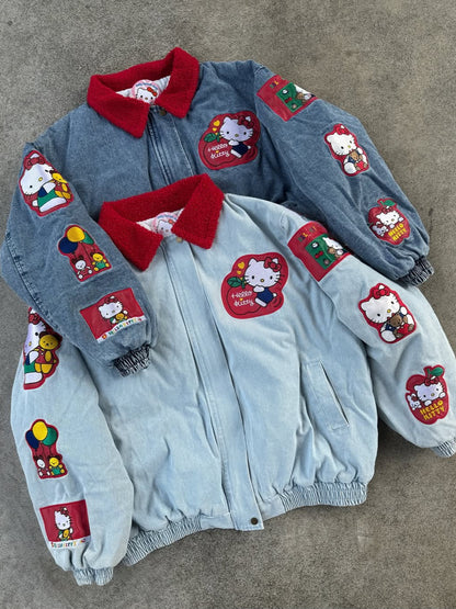 Hello Kitty "Fruit Party" Denim Bomber Jacket
